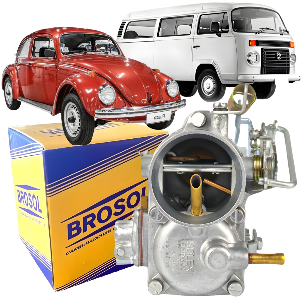 CARBURADOR BROSOL KOMBI FUSCA 1500 1600 H-30-PIC GASOLINA (112047) em Oferta na Shopee