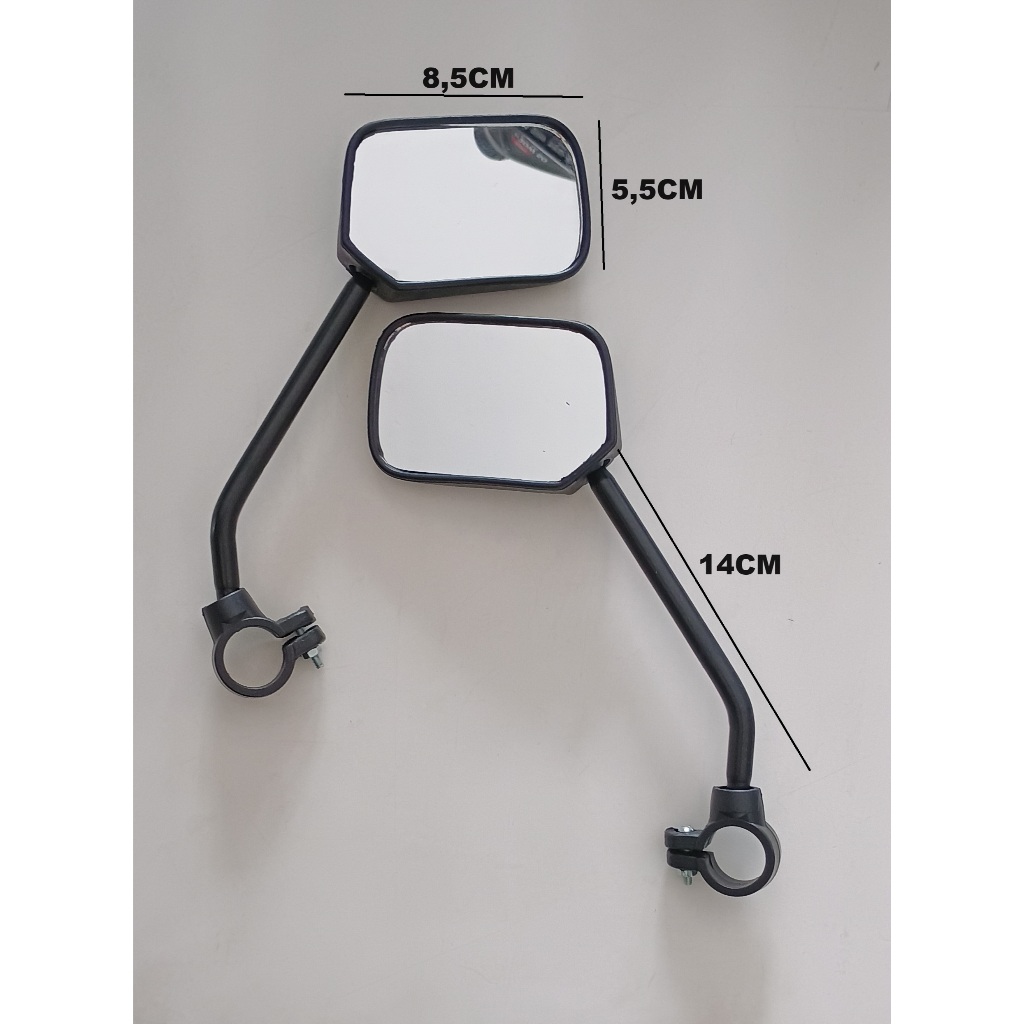 Par Espelho Retrovisor Haste longa Mobilete Bike Bikelete