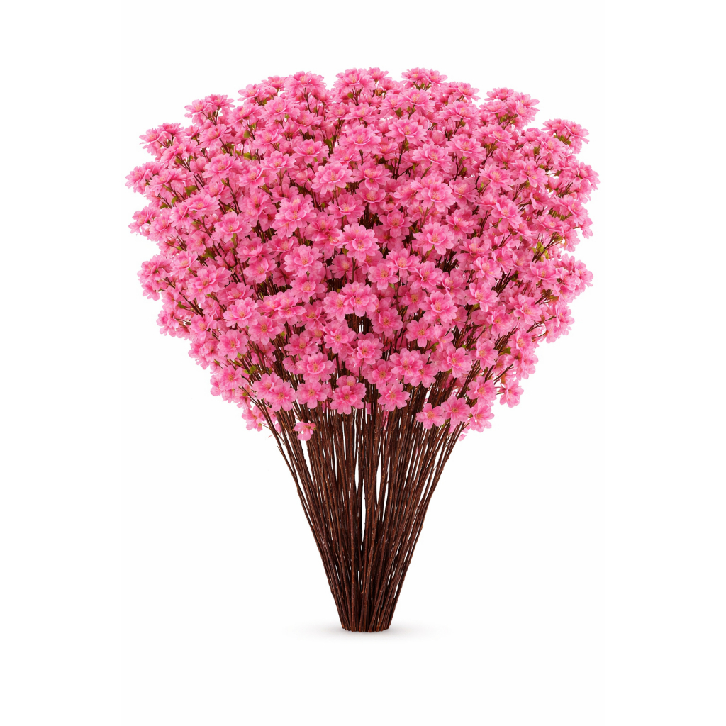 50 Galhos Flor De Cerejeira Pessegueiro Decoração Eventos