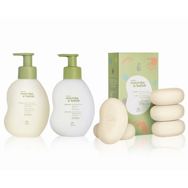Kit Mamãe e Bebê Shampoo, Condicionador e Sabonete em Barra (3 produtos)