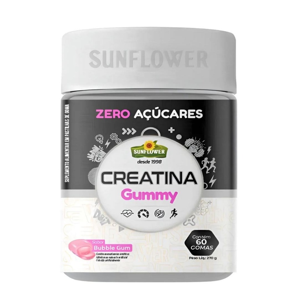 Creatina Gummy | Creatina em Goma Monohidratada 60 un Sunflower