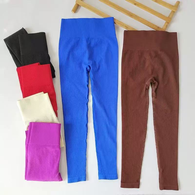 Calça Legging Canelada Premium de Cintura Alta Sem Costura Academia Feminina Elástica e Fitness em Oferta na Shopee