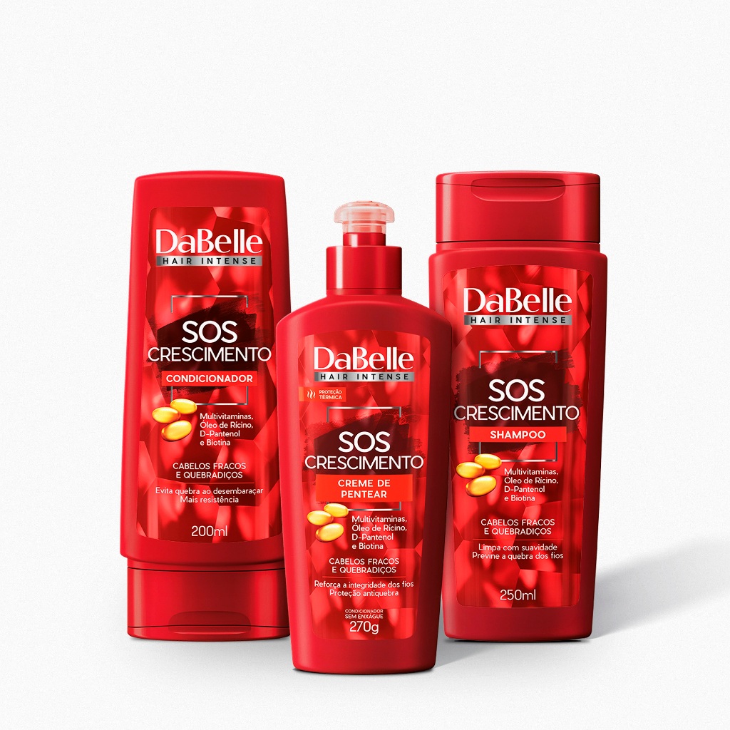 Kit DaBelle Hair SOS Crescimento Trio (3 Produtos)