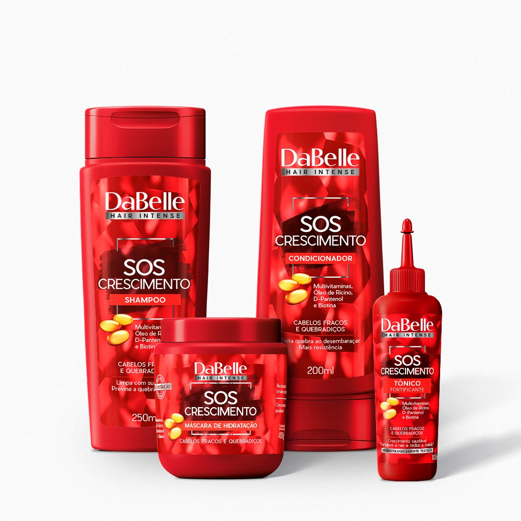 Kit DaBelle Hair SOS Crescimento - Máscara 400g (4 produtos)