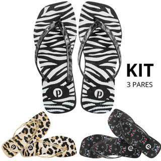 Kit Chinelo Feminino Macio Leve Confortável em Oferta na Shopee