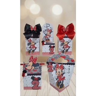 KIT CAIXAS MINNIE VERMELHA/ LEMBRANCINHAS MINNIE VERMELHA/ VÃO MONTADAS