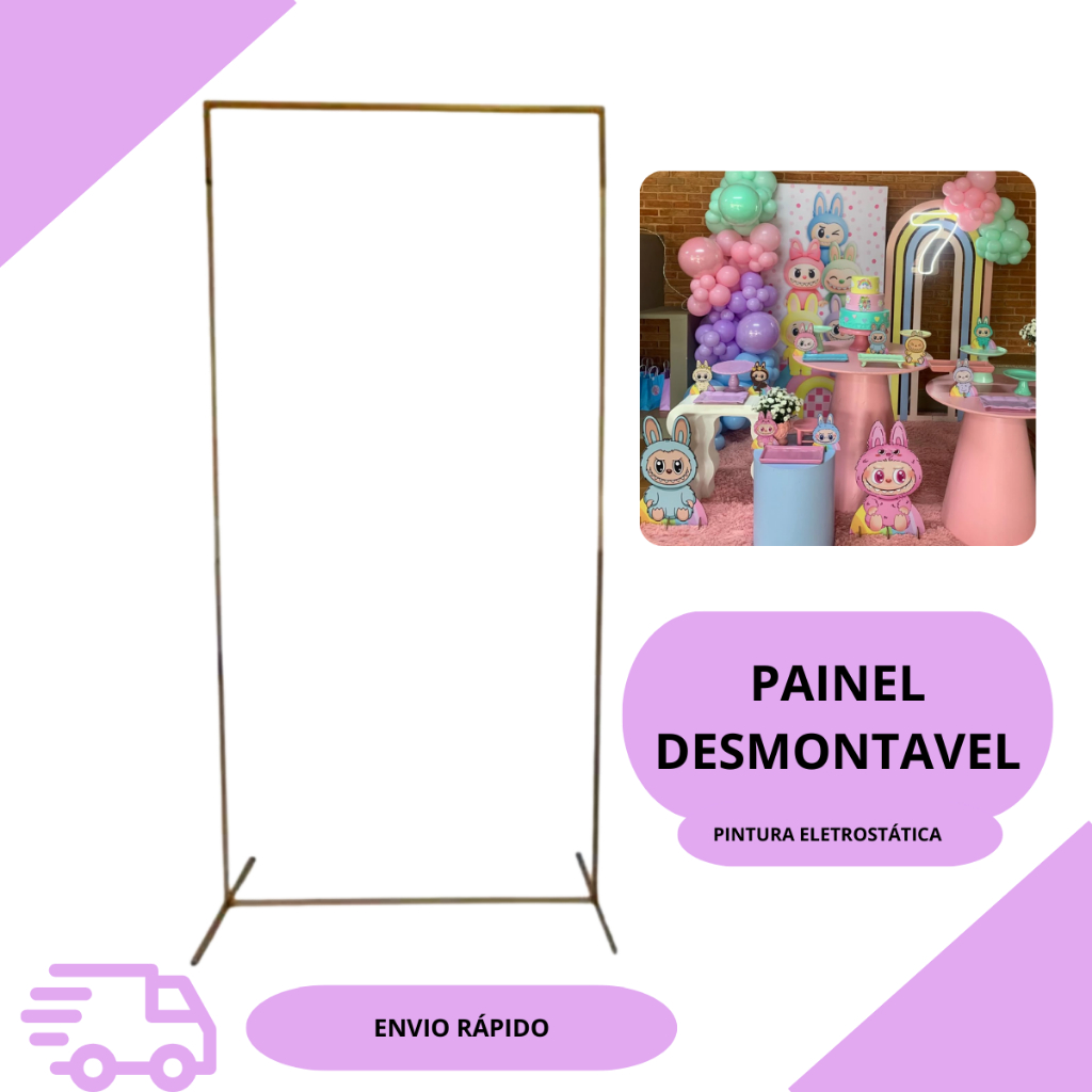 Painel Arco Romano Retangular 1x2 Desmontável | Estrutura de Suporte Premium para Decoração de Festas e Eventos em Oferta na Shopee