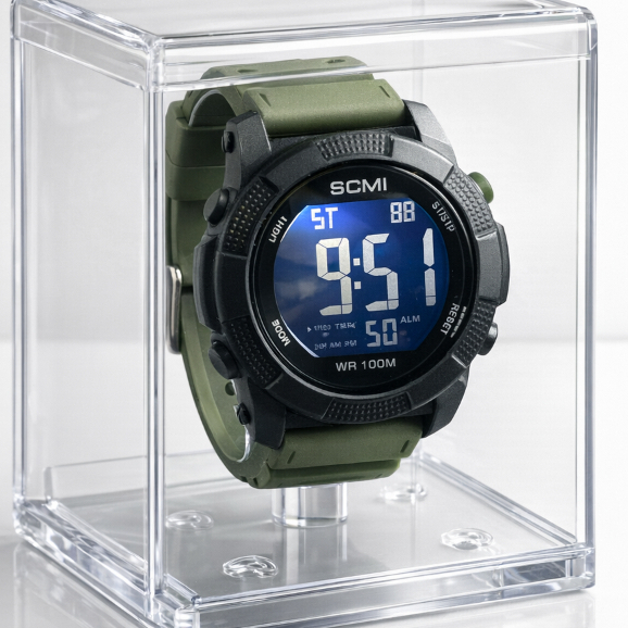 Relogio masculino esportivo super estiloso resistente emborrachada luz pulseira borracha leve em Oferta na Shopee