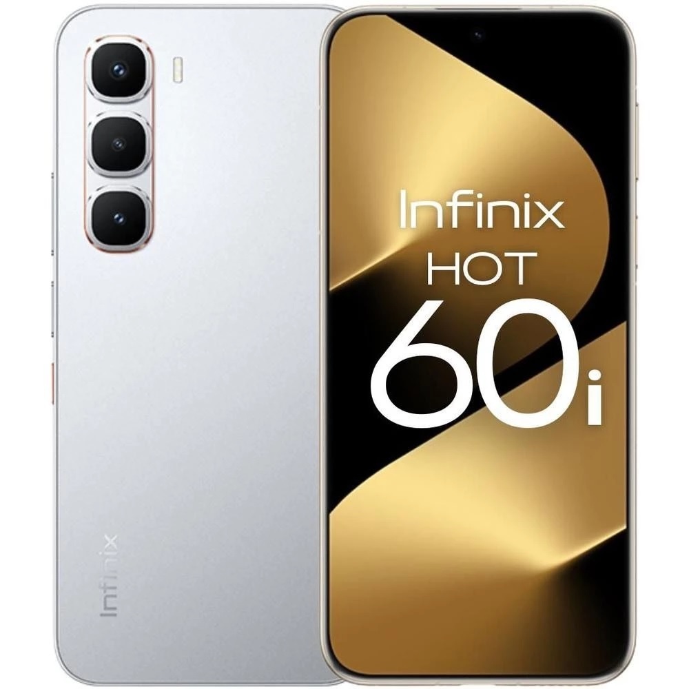Infinix HOT 60i 6.7” 120Hz 256GB Ram Boost 16GB Camera 50MP Carga Turbo 45W Android 15, cinza prateado