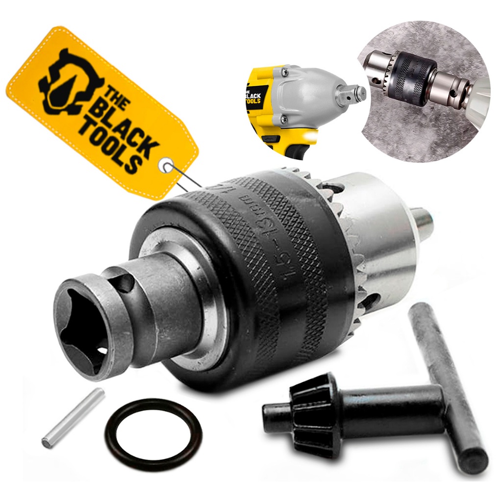 Mandril 13mm Adaptador Chave De Impacto 1/2 Pol Tkm130 The Black Tools em Oferta na Shopee