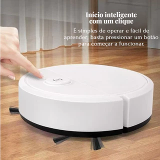 Robô Aspirador 3 em 1 Varre, Aspira e limpar - Limpeza Automática Inteligente e Silenciosa