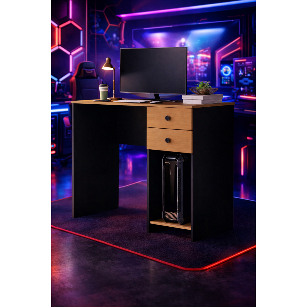 Mesa Gamer Estilo Nvidia Nitro Premium Suporte Cpu, Monitor e Notebook | Setup Gamer Moderno