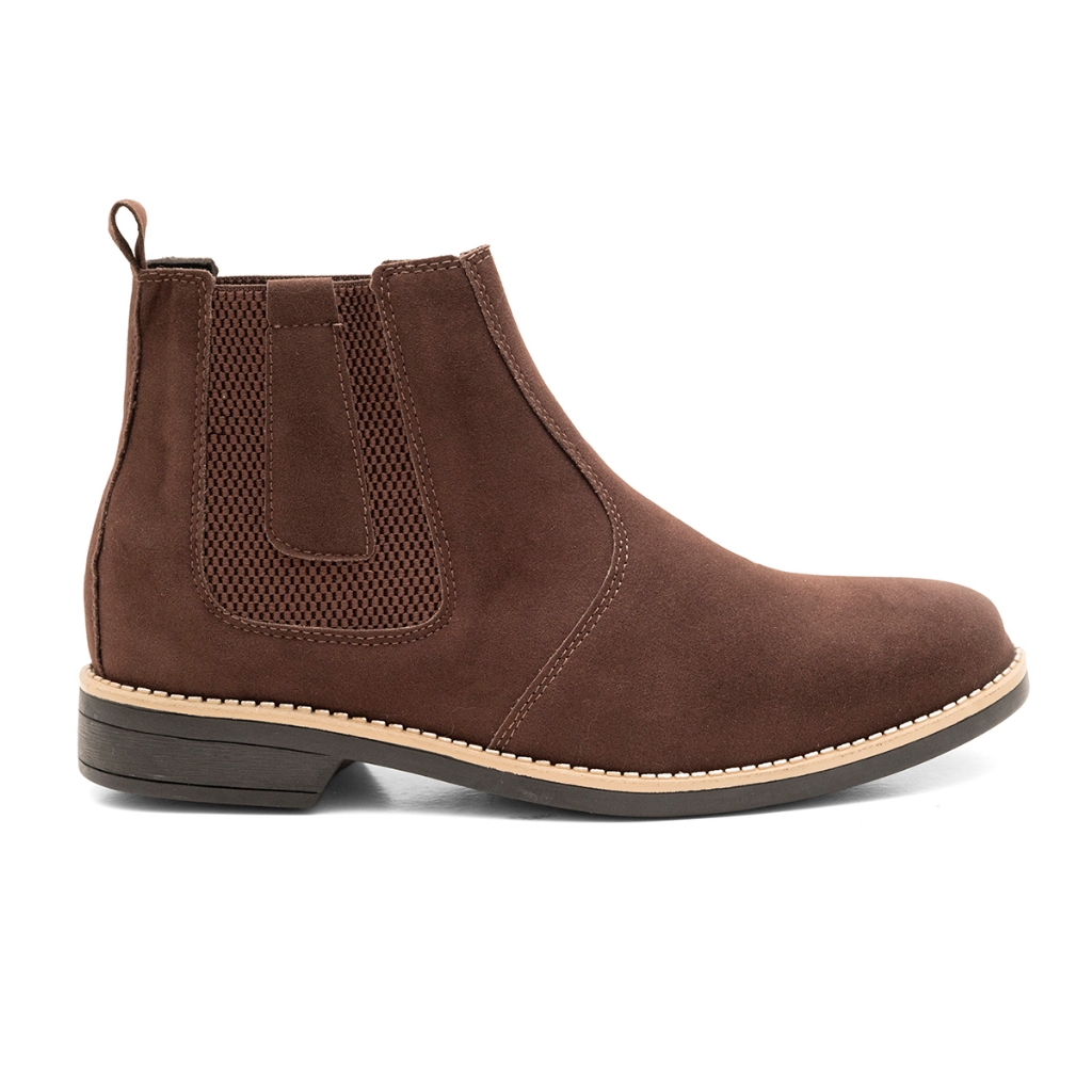 Bota Chelsea Masculina Texana Cano Curto Elástico Lateral Sola Reforçada