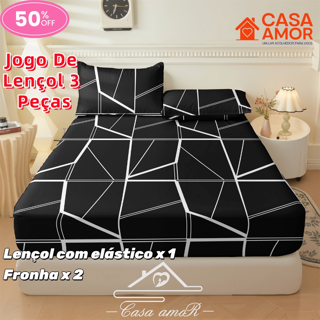 Jogo de Cama Preto - Comprar com Melhor Preço em Roupas de Cama
