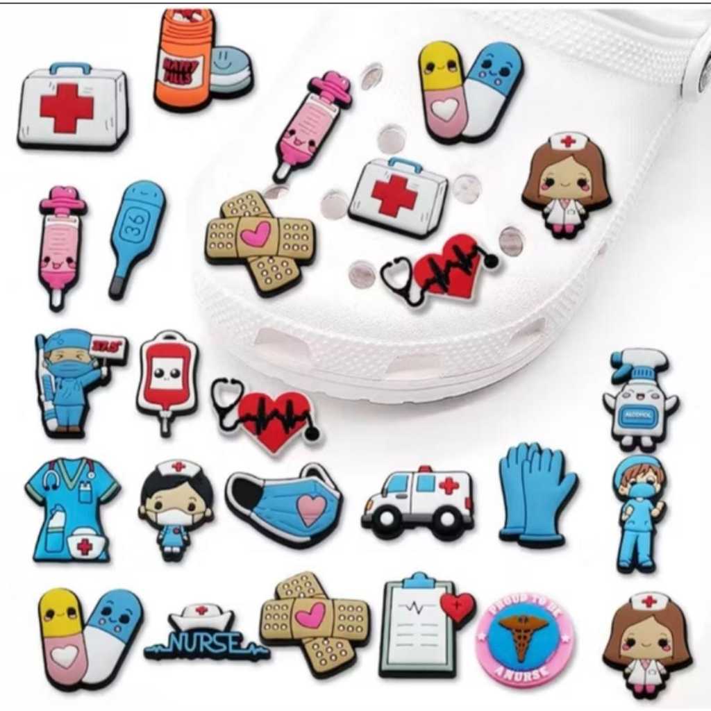 Kit 20 Pin Medicina Enfer Hospitalar Sapato Acessórios Decoração Feminina Fivela Crianças Homens Emblemas Menino Menina em Oferta na Shopee