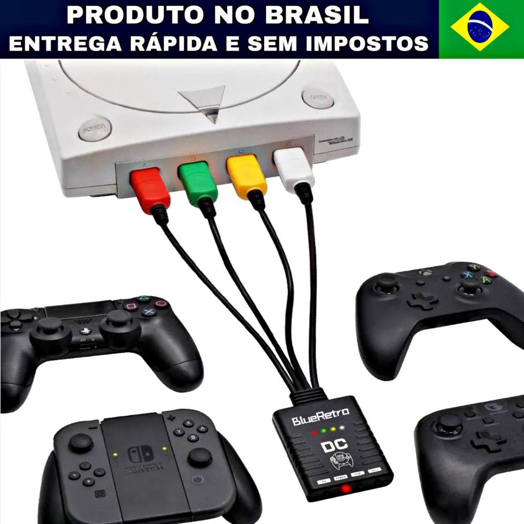 ADAPTADOR  para SEGA DreamCast para Controle  BlueRetro RetroScaler Oficial