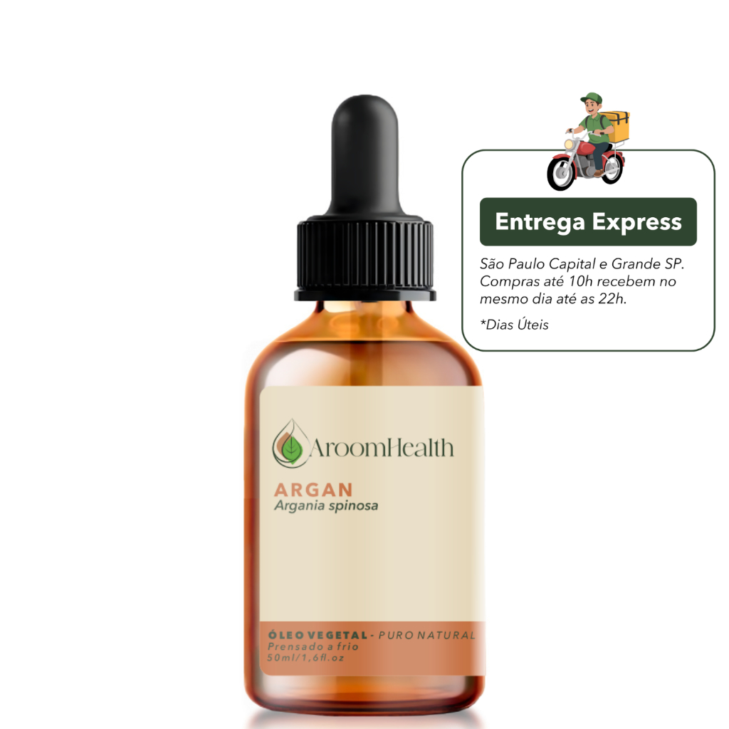 Óleo vegetal puro natural de Argan 50 ml Cabelo e Pele em Oferta na Shopee