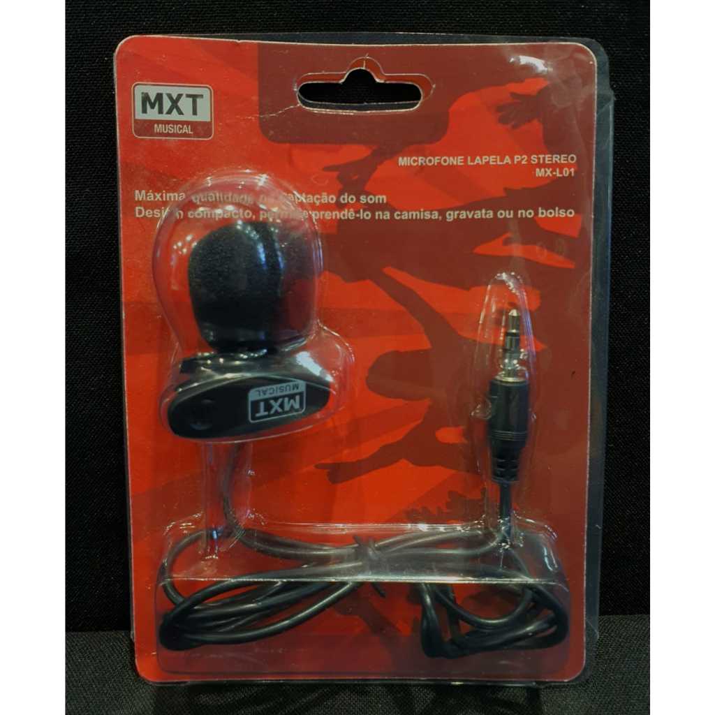 Microfone Lapela MXT MX-L01 com fio