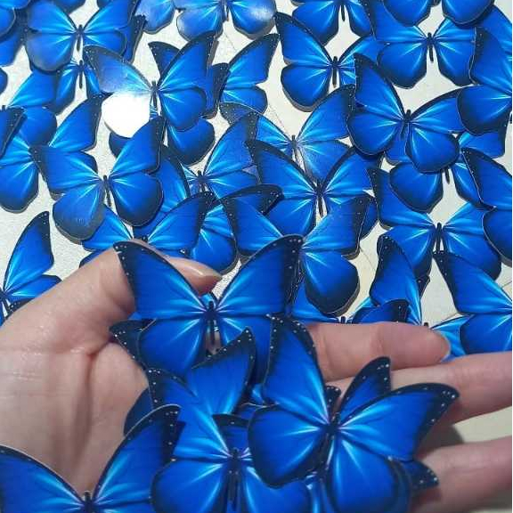 100 Borboletas para topo de bolo, aplique, balão, buquê de borboletas, doces, decoração