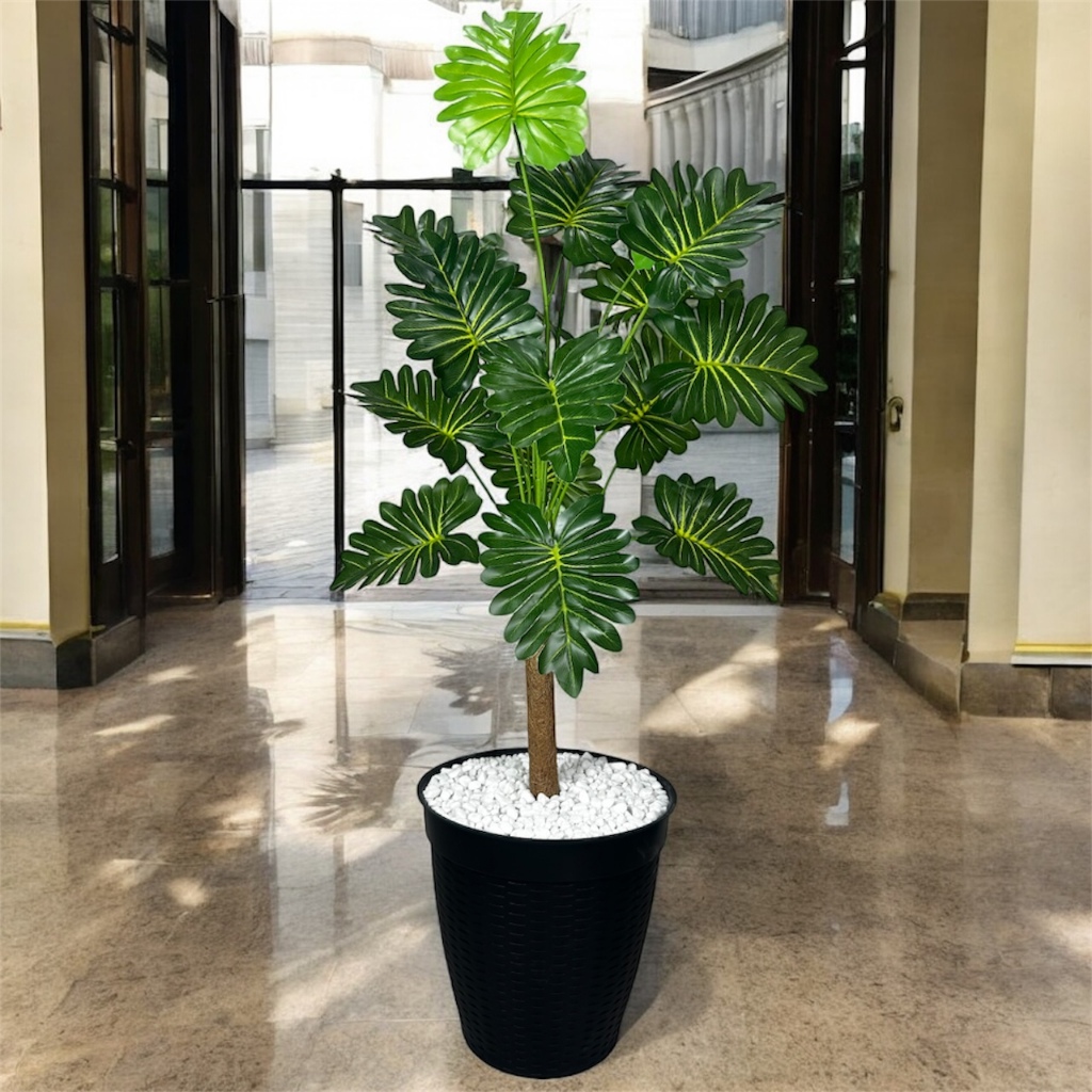 Planta Artificial Palmeira Arranjo com Vaso Grande Pronta Entrega