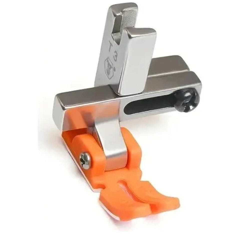 Calcador pezinho ziper T3 teflon para máquina reta 3 em 1 com regulagem sapata reserva