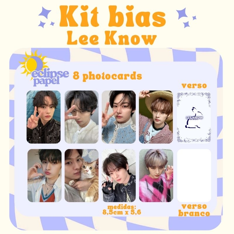 KIT 8 PHOTOCARDS KIT BIAS LEE KNOW STRAY KIDS SKZ