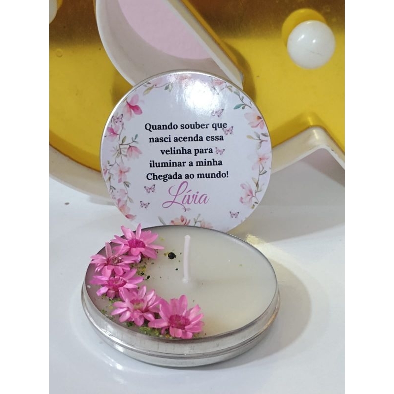 kit Lembrancinhas velas aromaticas Personalizadas, Chá de fraldas, chá de revelação, batizado, aniversário, Formatura
