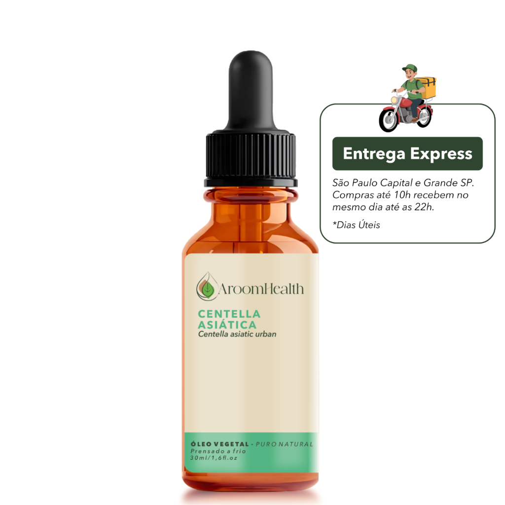 Óleo vegetal puro natural de Centella Asiática 30 ml Cabelo e Pele em Oferta na Shopee