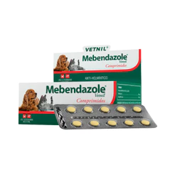 Mebendazole Vetnil 150 mg para Cães e Gatos 10 Comprimidos