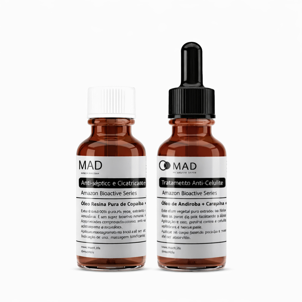 Kit Óleos da Amazônia 60ml MAD | Copaíba 30ml + Andiroba 30ml | Uso Externo em Oferta na Shopee