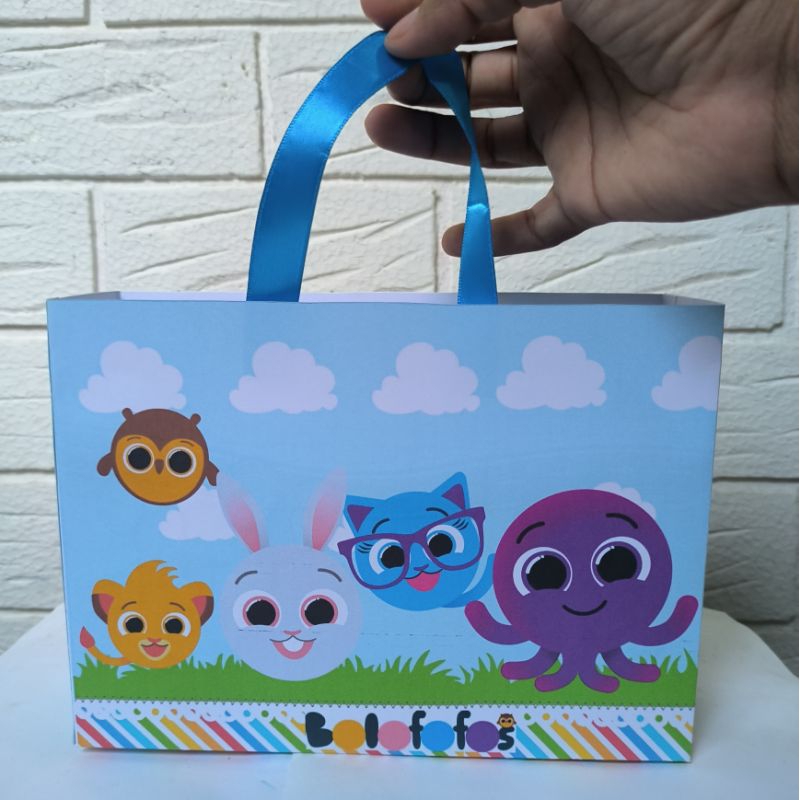 Sacola personalizada Bolofofo G Menino Sacolinha lembrancinha
