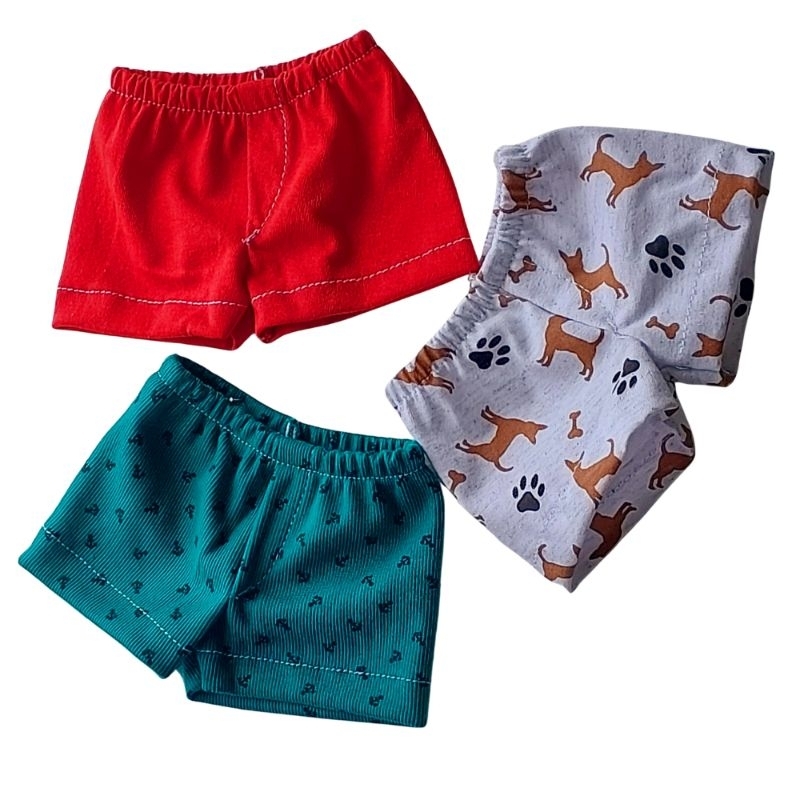 Short Boneco/Baby Alive 3 Bermuda Surfista Boneco  Roupinha (30 a 31 cm)