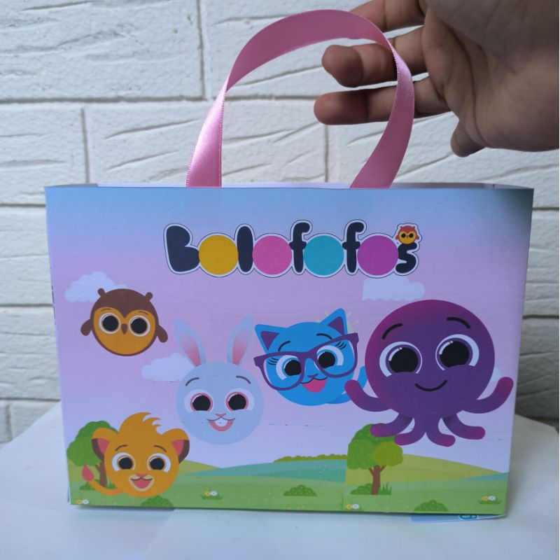 Sacola personalizada Bolofofo Menina Pegue e monte  Sacolinha lembrancinha