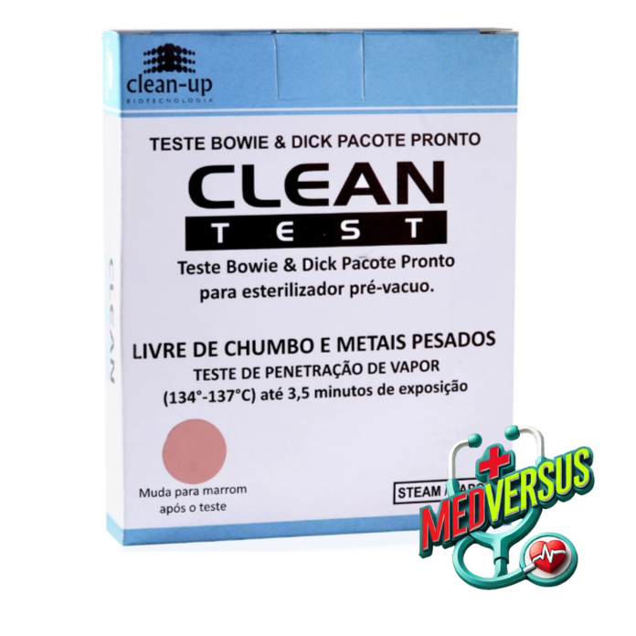 Teste Bowie Dick Pacote Pronto P/ Esterilizador Pré-vacuo Cleantest
