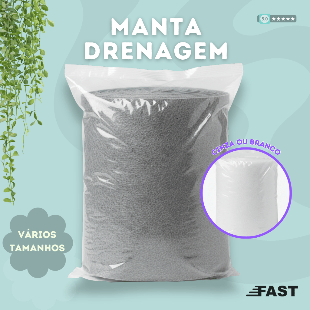 Manta Geotêxtil para Drenagem, Filtragem, Paisagismo, Jardim Vertical e Proteção de Raízes em Oferta na Shopee