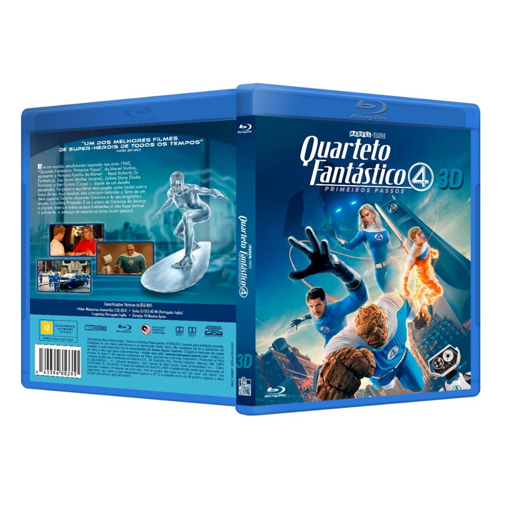 Blu-ray 3D: Quarteto Fantastico - Primeiros Passos DUB/LEG [PERSONALIZADO]