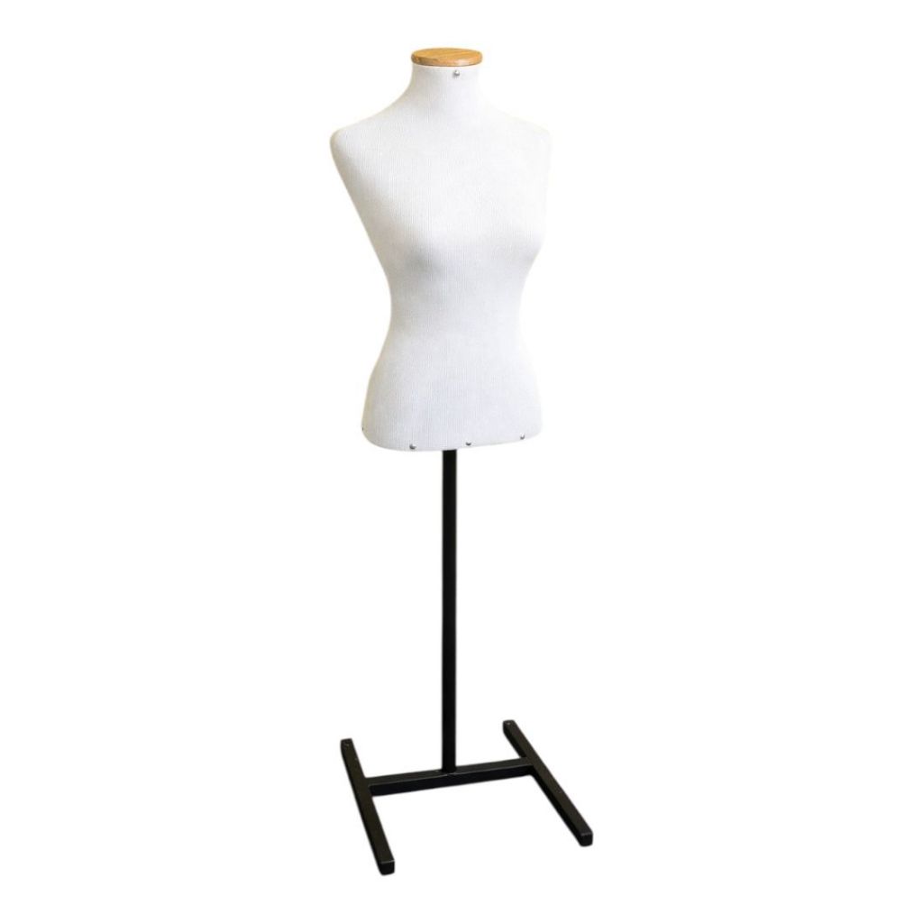 Manequim Busto Feminino Tamanho 42 Preto com Pedestal | Vitrine e Decoração.