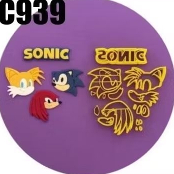 Kit c/4 Cortadores p/ Doces Sonic 5cm