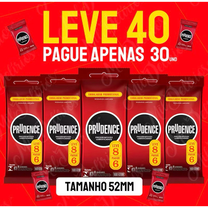 Preservativo Prudence Clássico Leve 40 e pague 30 - Promoção