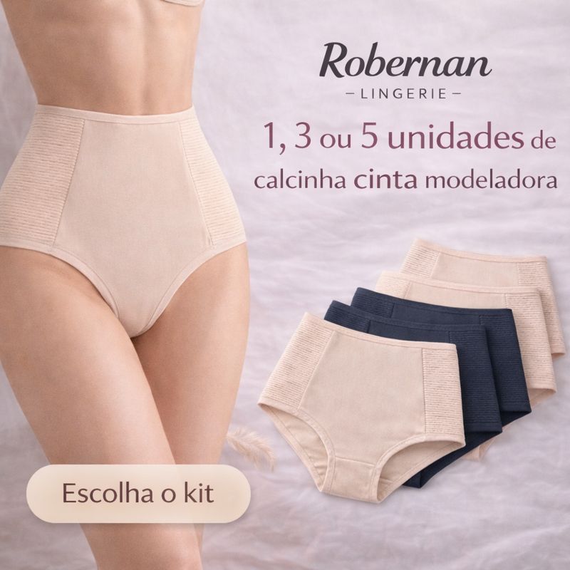 Kits Calcinhas Cinta Modeladora Suplex Plus Size Pós Parto e Cirúrgico Alta Pressão Moda Intima