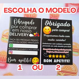 Panfleto agradecimento para restaurante lanchonete padaria pronta entrega em Oferta na Shopee