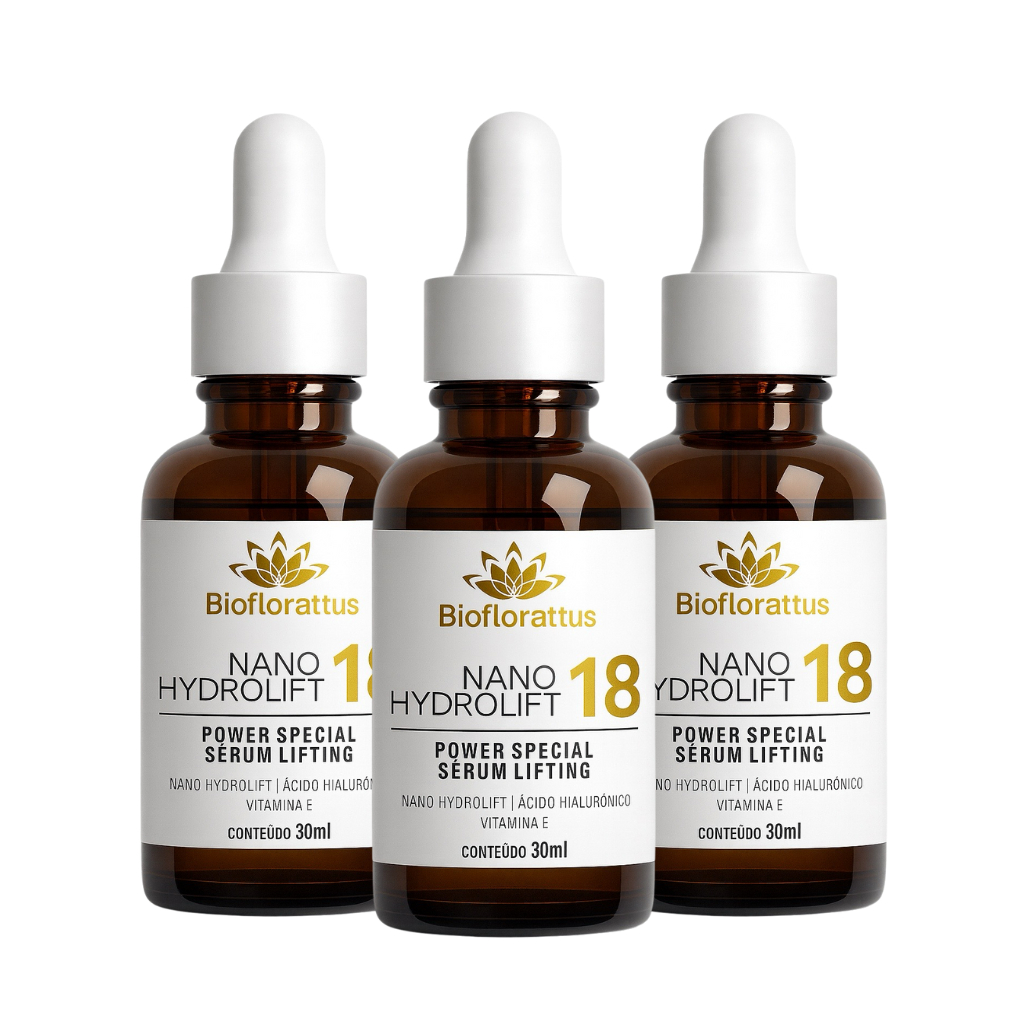 Kit 3 Sérum Lifting Efeito Cinderela Instantâneo Anti Rugas | Hydrolift + Ácido Hialurônico