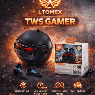 Altomex Fone de Ouvido Gamer Bluetooth Sem Fio com Cancelamento de Ruído Preto em Oferta na Shopee