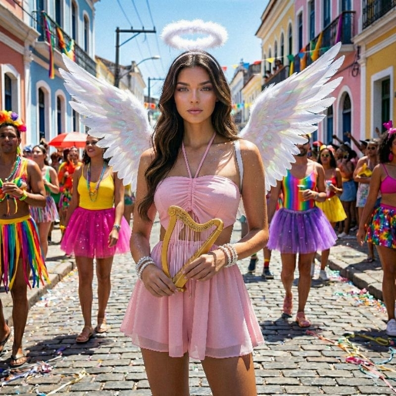 macaquinho de tule carnaval com forro de short alça com regulagem tamanho único veste 38 ao 40 anjo diabinha querubim