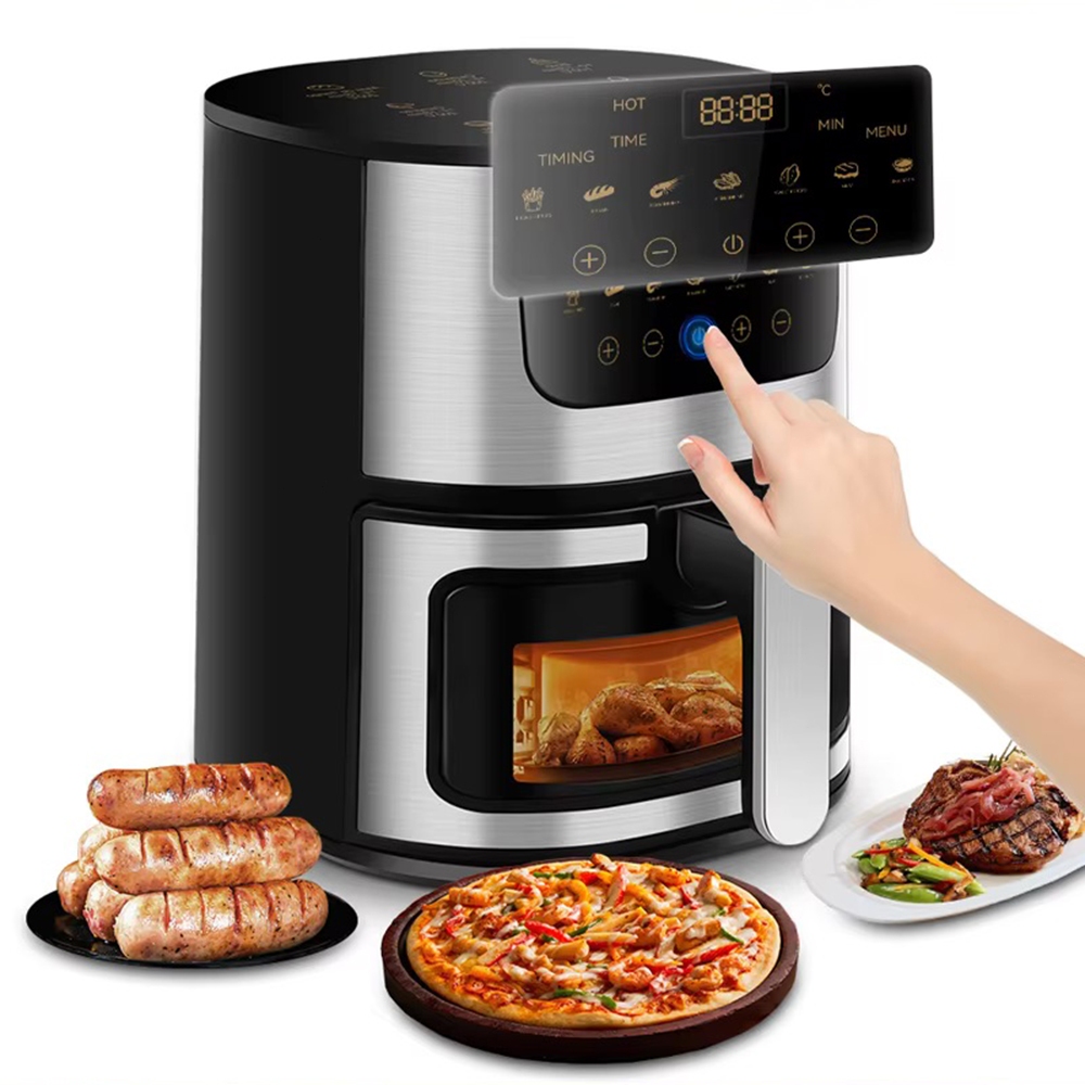 Air Fryer Electric Deep Fryer Oven 7L Air Oil Free 1800W 110V 220V LCD Home Appliance Electric Airfryer Stainless Steel