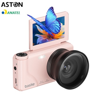 Astgn X Basike Câmera Digital Portátil  4K 64 MP Zoom 18x Tela Giratória Ideal para Vídeos e Fotos em Oferta na Shopee