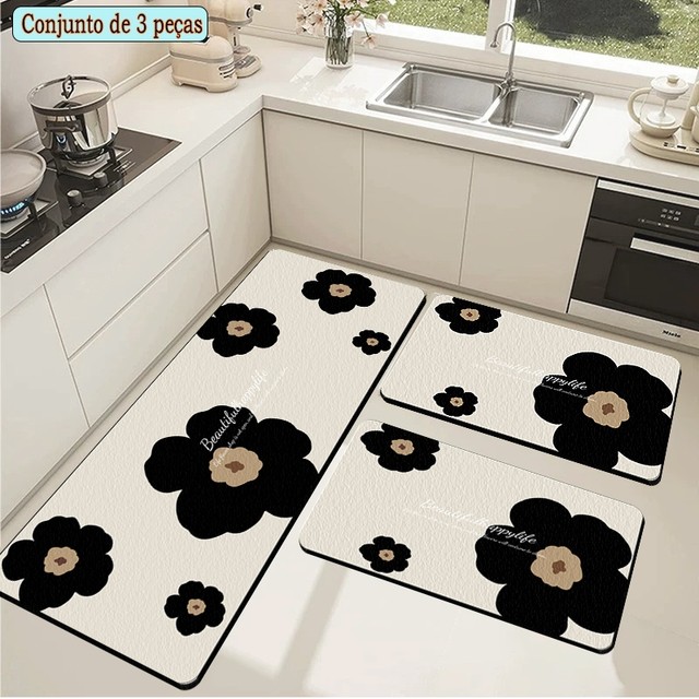 2~3 PCS Tapete de Argila Diatomácea Multiuso - Antiderrapante e Antiúmido, Secagem Rápida sem Odores, Ideal para Ban