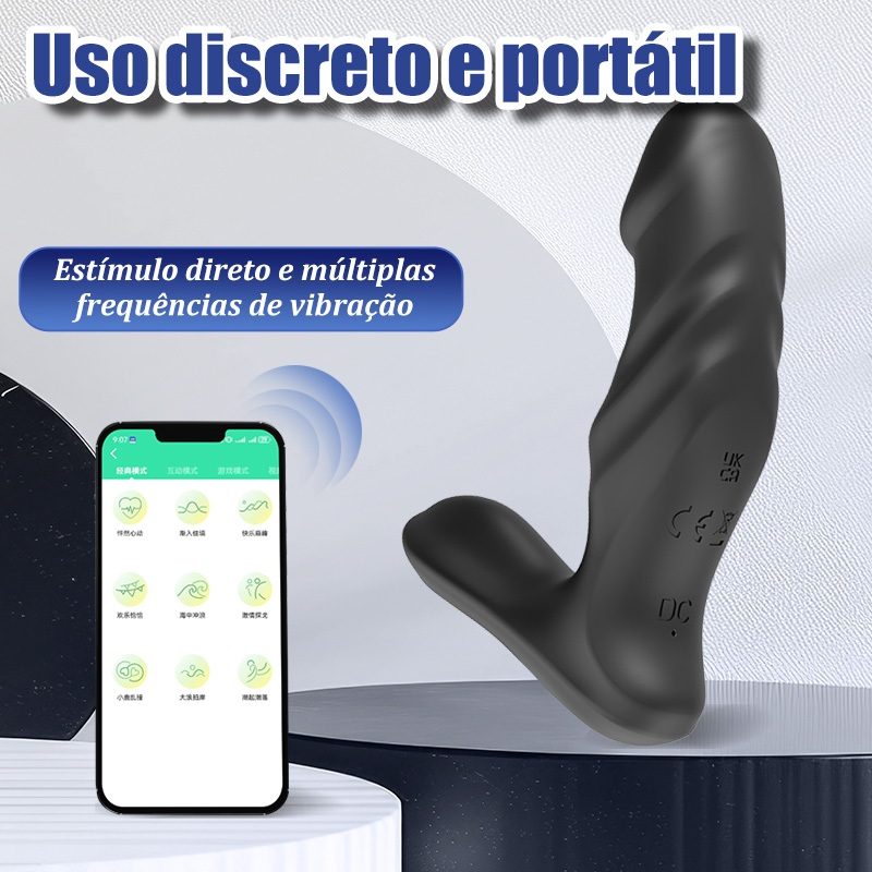 Plug Anal Unissex · Estimulador de Próstata · Dupla Vibração · Controle Remoto USB · Discreto em Oferta na Shopee