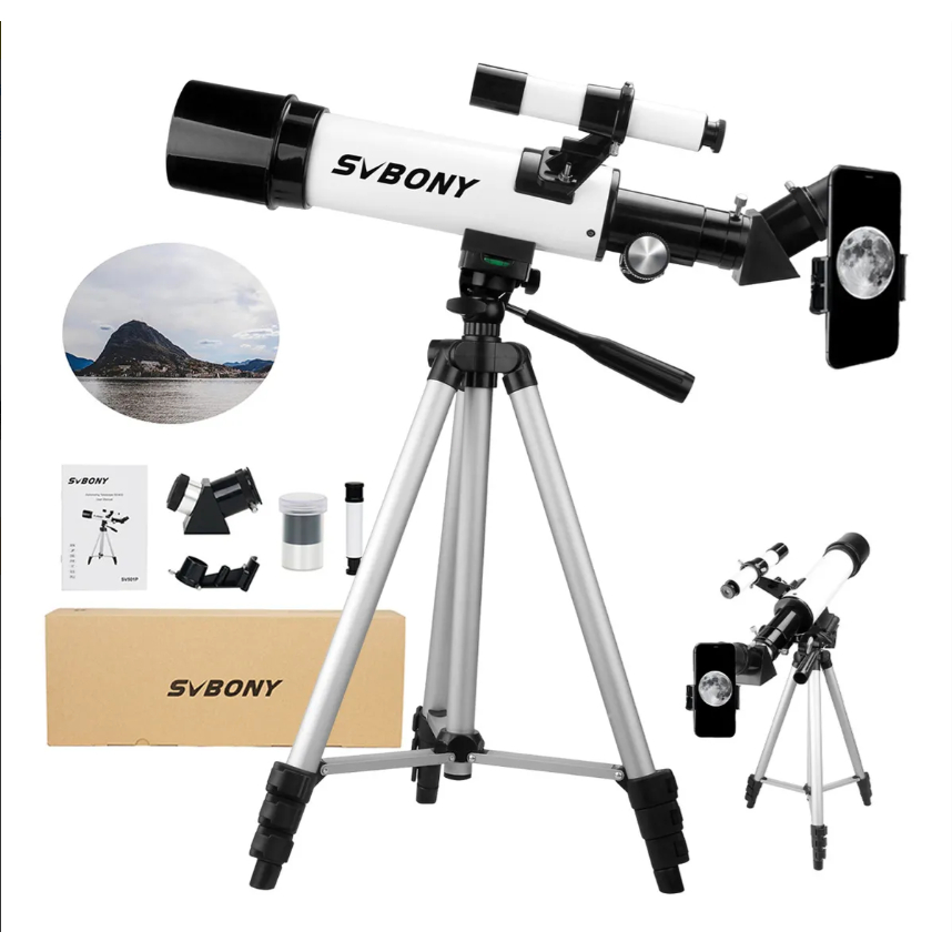 Imagem Telescópio Astronômico Refrator Com Tripé Ajustável Luneta