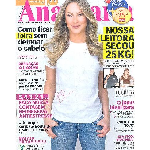 REVISTA ANA MARIA, DE 2012, COM CLAUDIA LEITTE NA CAPA.
